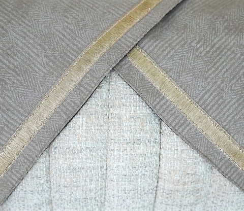 Princeton 3 Seater Premium Sofa Cover with Shimmer Lace - Set of 9 (Latte Beige)