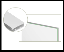 Trueliving_GLASS FRAME PASTING PROFILE 45 MM Silver