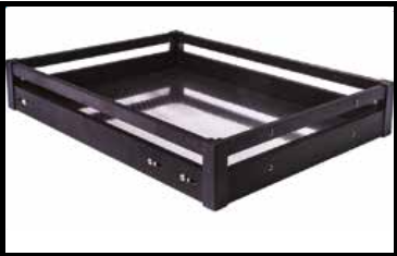 Trueliving_MATTEE BLACK PLAIN BASKET - 4” *15" 380  MM/450M Cabinet