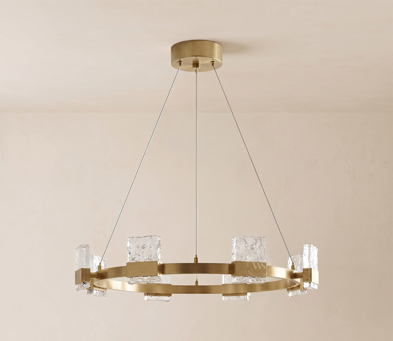Swirl of Crystals Chandelier