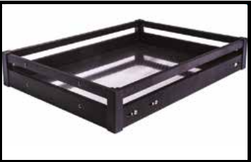 Trueliving_MATTEE BLACK PLAIN BASKET - 4” *15" 380  MM/450M Cabinet