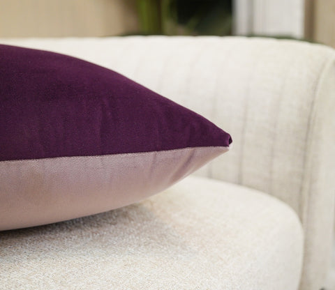 Duet Two Color Velvet Cushion Covers - Pack of 5 (16 x 16 Inch, Multi Color)