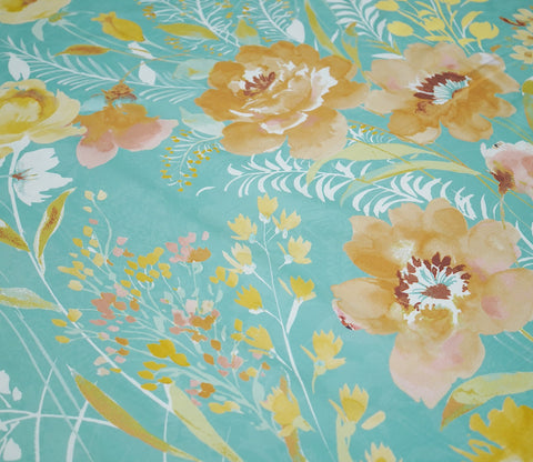 Marigold 144 TC Flat Pure Cotton King Size Bedsheet With 2 Pillow Covers (Blue)