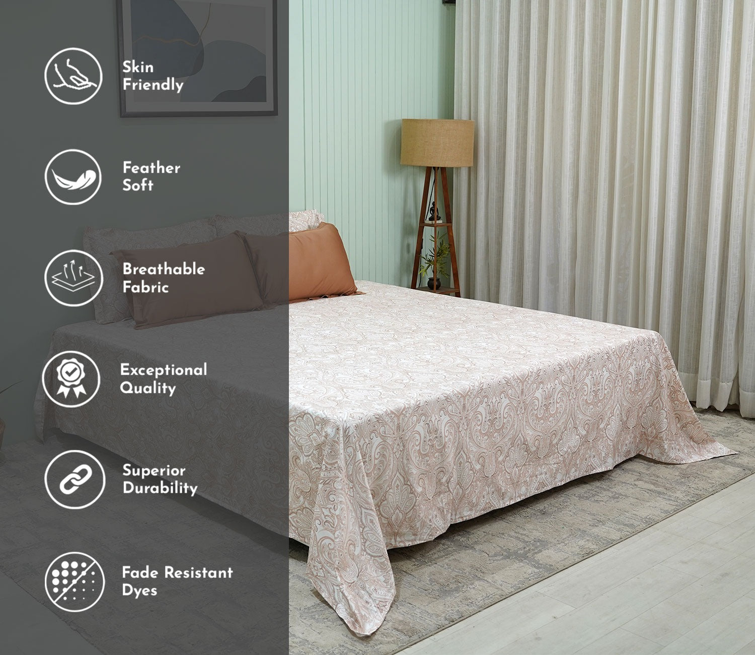 Aria Nectorsoft King Size Bedsheet