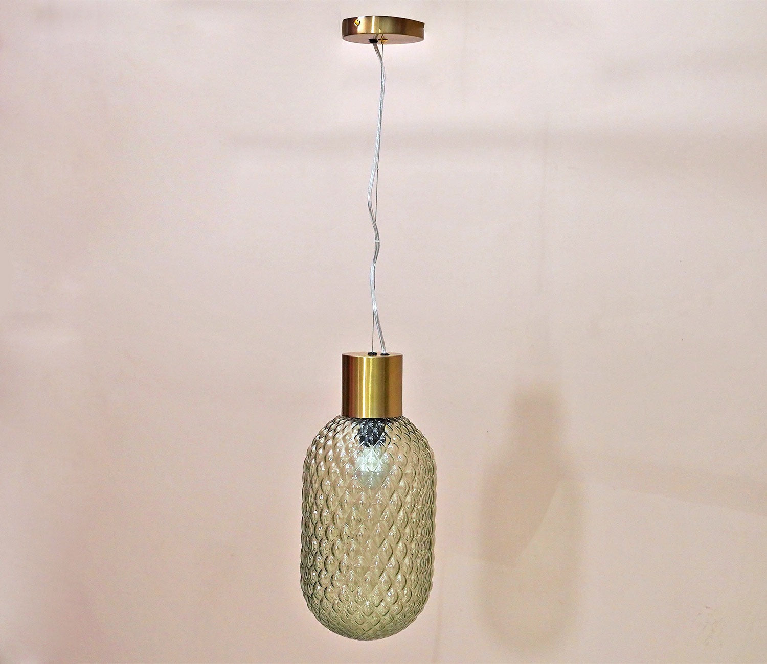 Eron Amber Glass Pendant Light