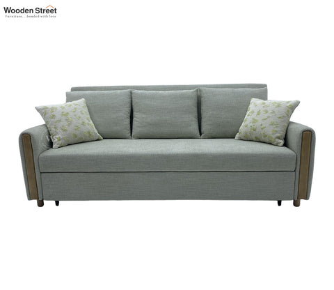 Kairo Fabric Pull-Out Sofa Cum Bed with Under Seat Storage (Grey)