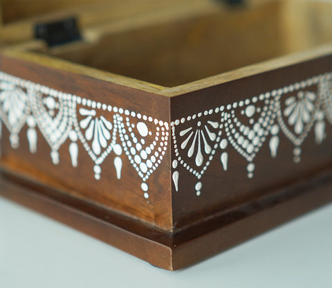 Medhini Hand Painted Solid Wood Jewellery Box