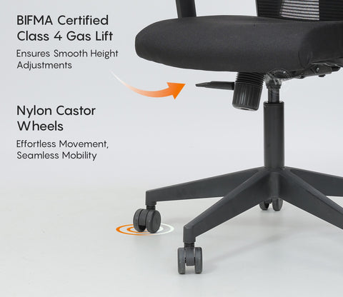 Caper High Back Mesh Office Chair (Black)