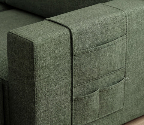 Oasis L-Shape Right Aligned Sectional Sofa (Sage Green)