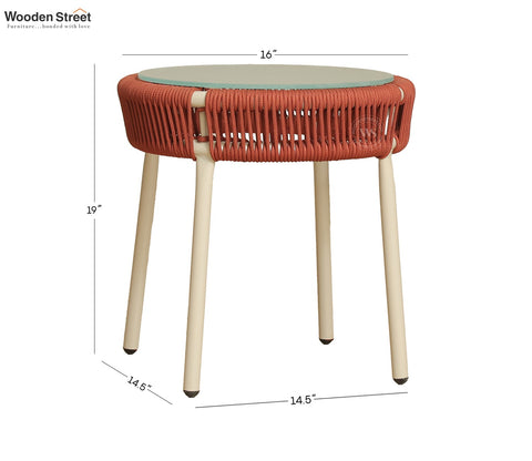 Corsica Outdoor Garden Table (Brick Red)