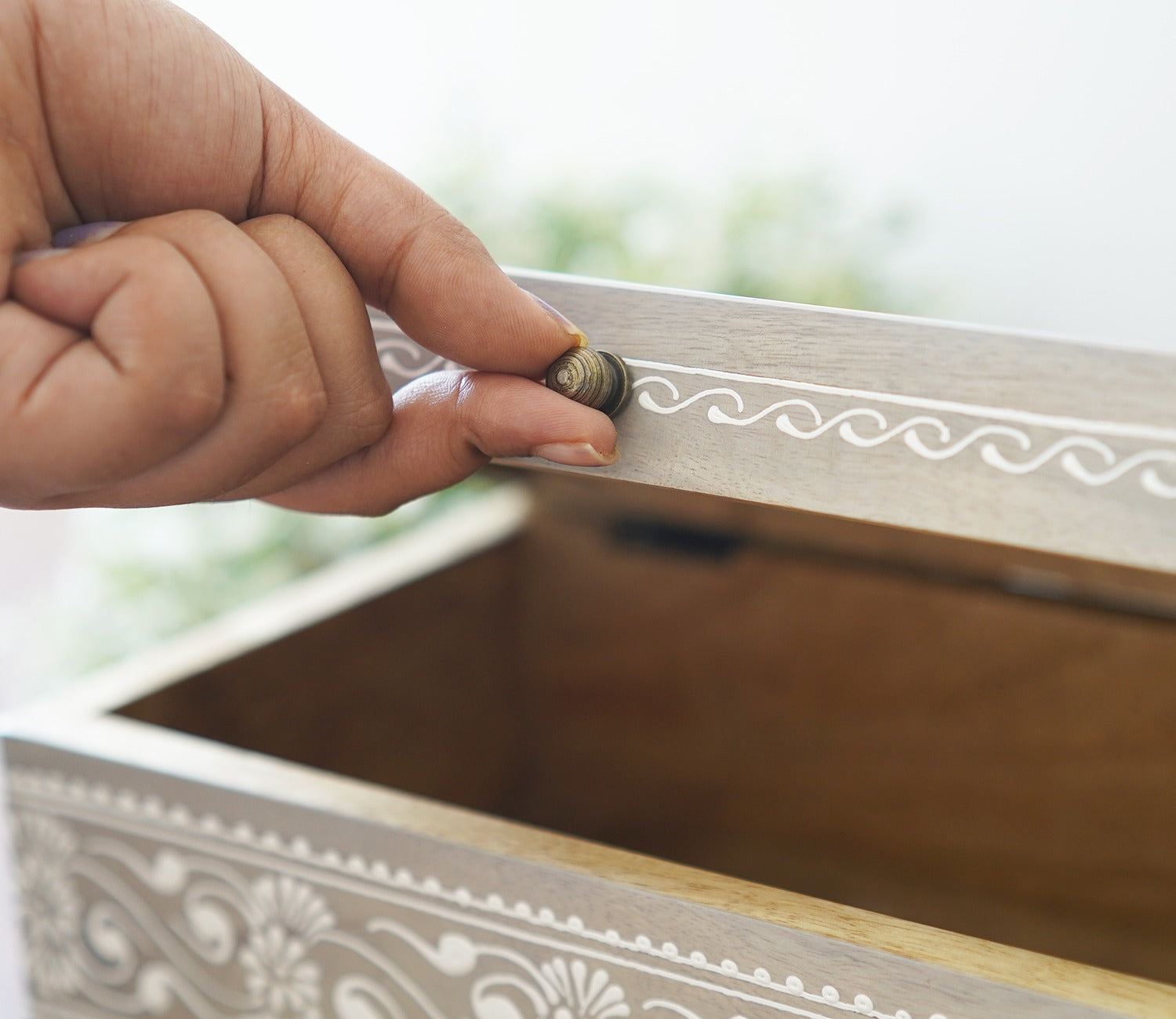 Ira Traditional Designer Hand Painted Wooden Jewellery Box
