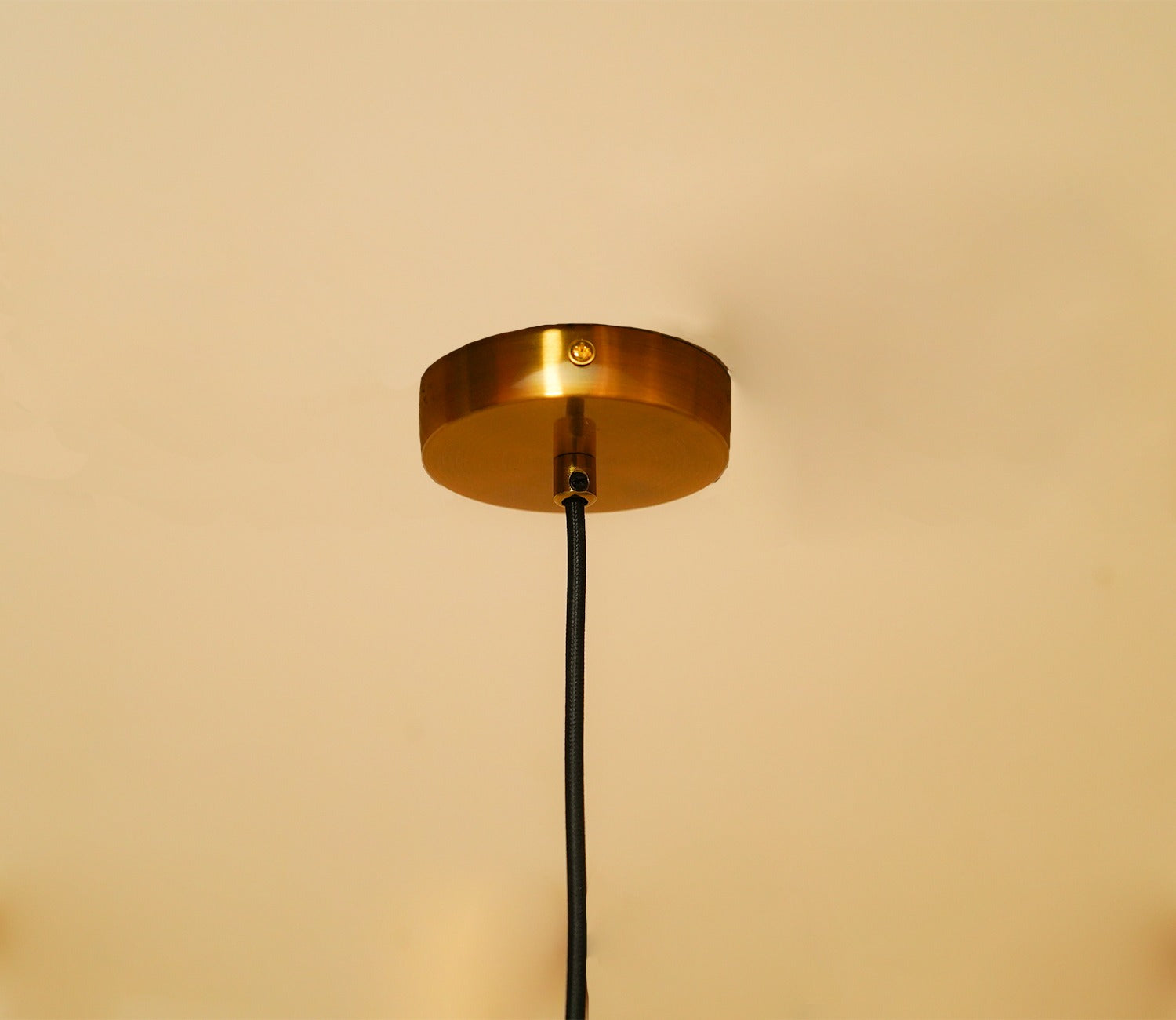 Elision Textured Glass and Metal Hanging Light (Gold, L)
