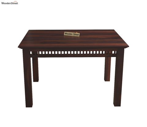 Adolph Compact 4 Seater Dining Set with Bench (Walnut Finish)