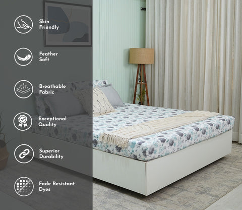 Autumn Garden Nectorsoft King Size Bedsheet