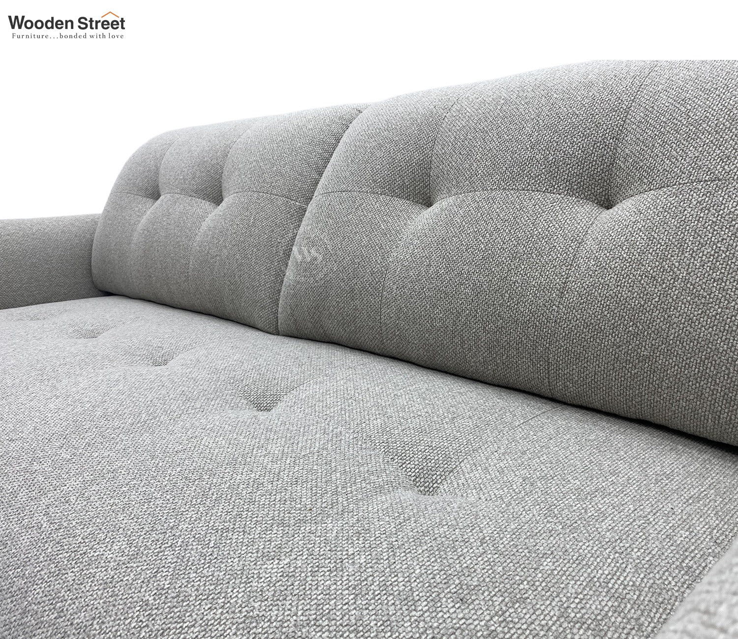 Reva 3-Seater Electric Sofa Cum Bed | Motorized Conversion Mechanism | Fabric Upholstery (Light Grey)