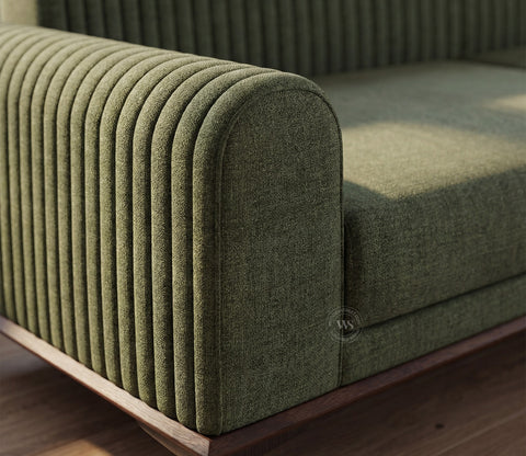 Lorenz 3 Seater Sofa (Cotton, Sage Green)