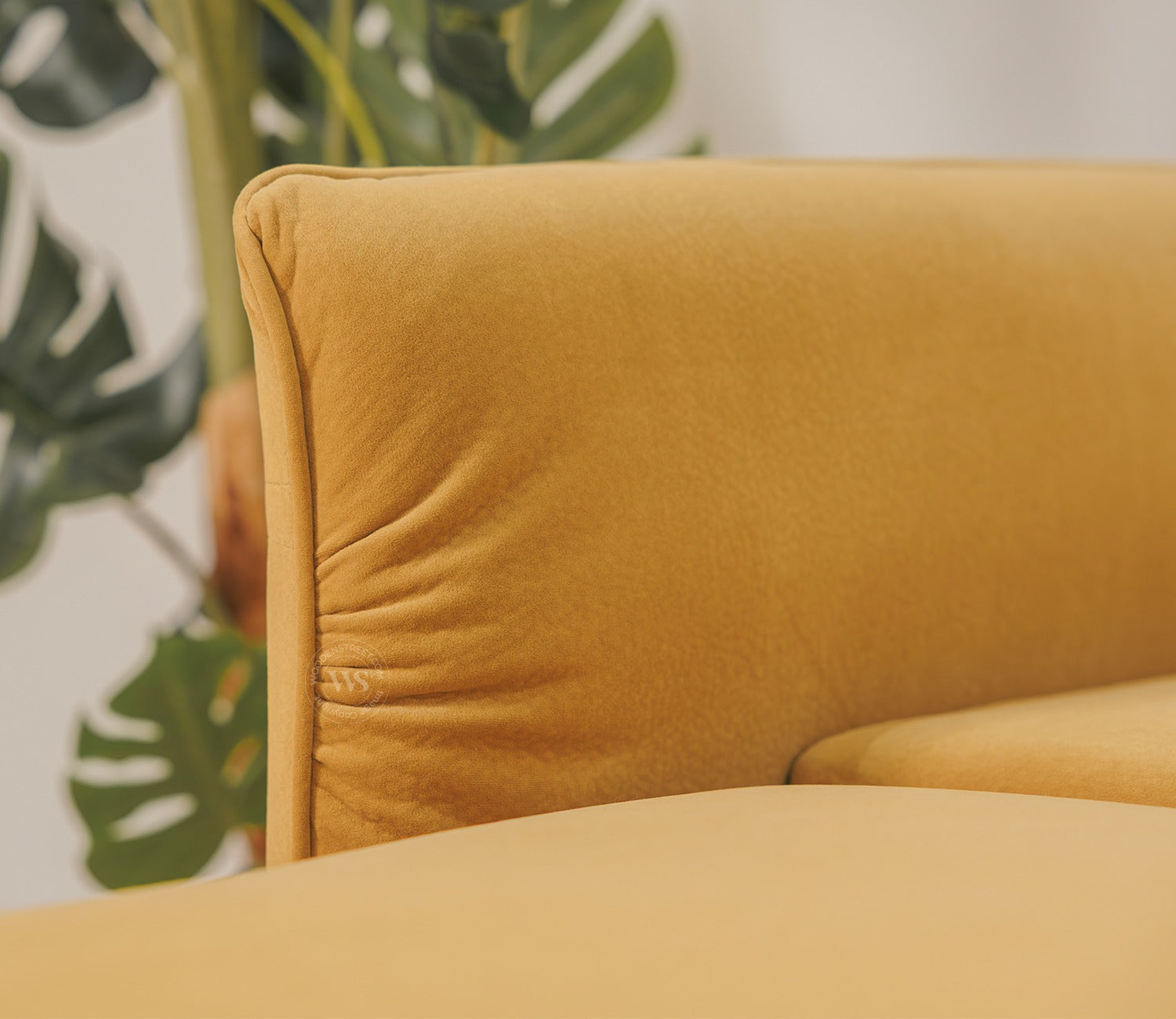 Saffra 3-Seater Sofa Cum Bed | Fold-Out Mechanism | Under-Seat Storage | Fabric Upholstery (Mustard)