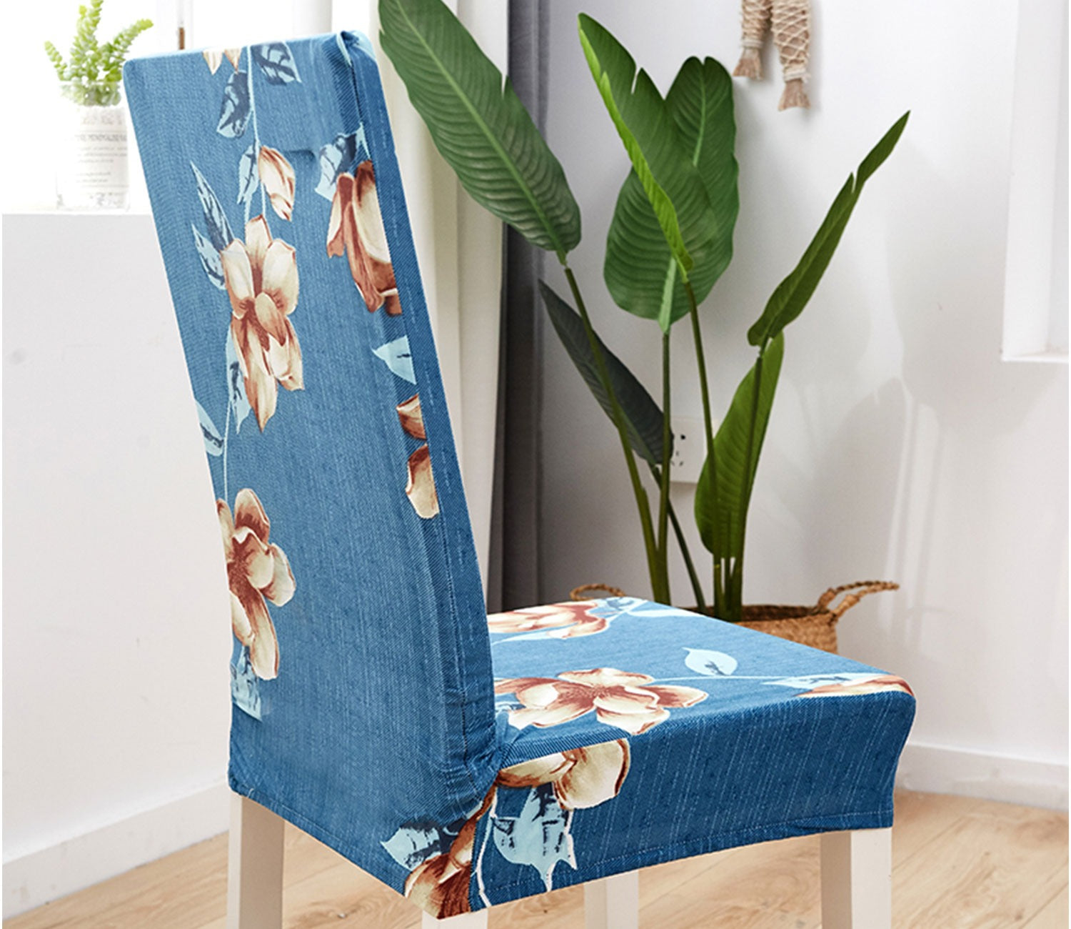 Adina Floral Printed Polyester Spandex 1 Piece Chair Cover