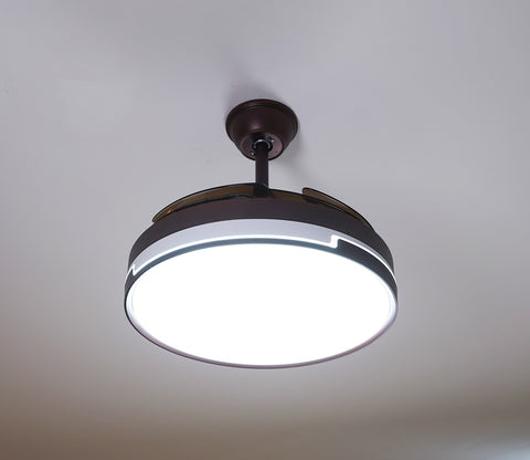 Purity in Motion Lighting Fan-Brown