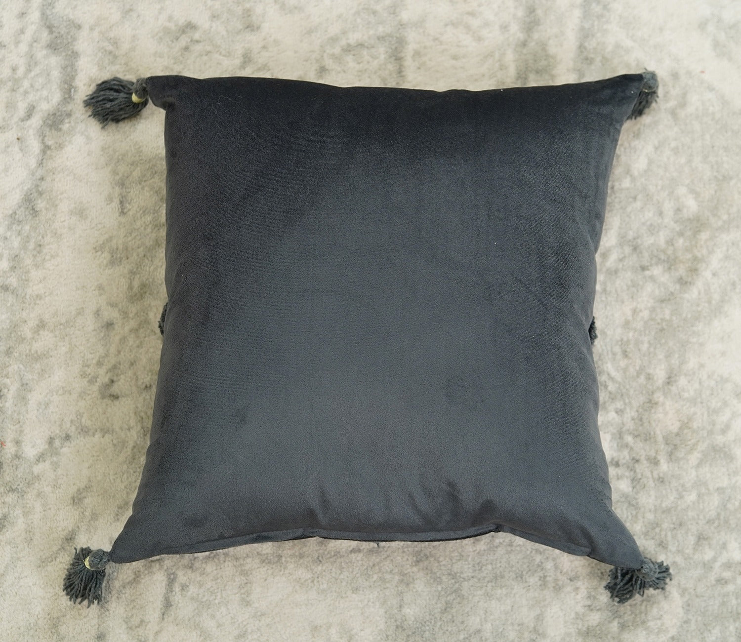 Super Soft Velvet Cushion Covers - Set of 2 (18 x 18 inches, Grey)