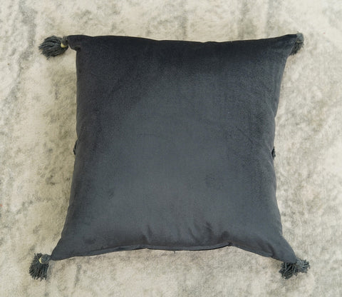 Super Soft Velvet Cushion Covers - Set of 2 (18 x 18 inches, Grey)
