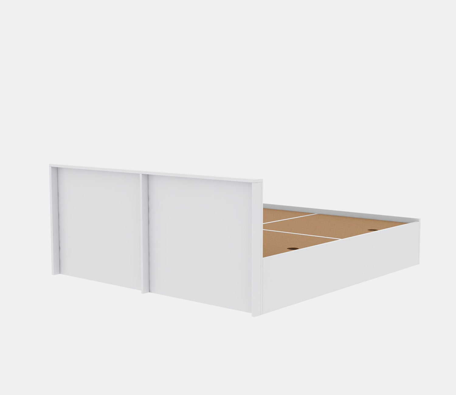 Clemency Bed with Box Storage (Queen Size, Frosty White Finish)