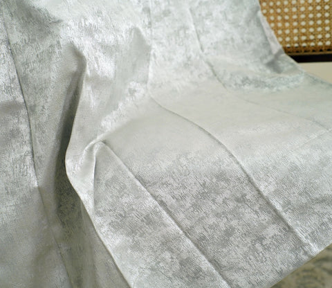 Shiny Textured Blackout 1 Piece Curtain (Grey, 7 Feet)