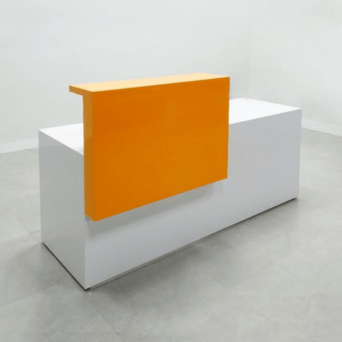 Trueliving  ‎White+Orange Reception Table 30D x 100W x 155H Centimeters