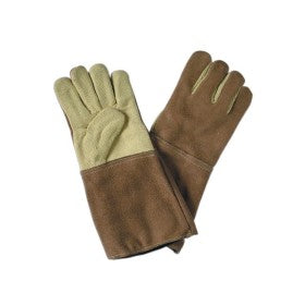 Trueliving_Aramid Gloves with Leather Stitched with Thread_1 Size   ---    12, 14, 16, 18, 20, 22  Heat Resistance  ---   400°C  -  500°C