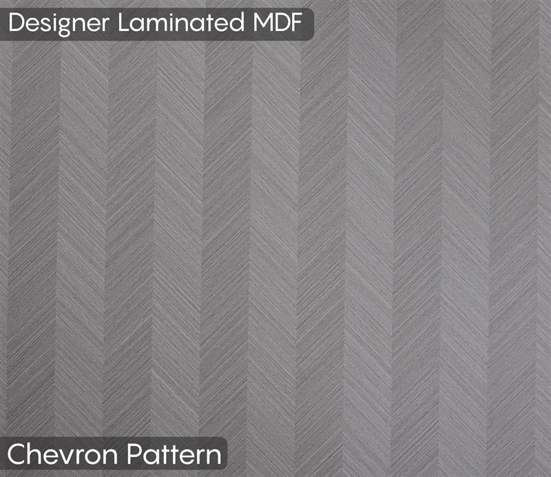 Avren Engineered Wood Wardrobe with Textured Front & Drawer Storage (Chevron Pattern)