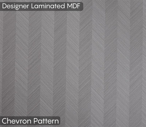 Avren Engineered Wood Wardrobe with Textured Front & Drawer Storage (Chevron Pattern)