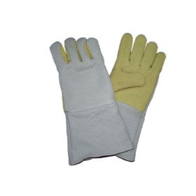 Trueliving_Aramid/ Heat Resistant Leather Gloves Stitched with Thread Size   ---    12, 14, 16, 18, 20, 22  Heat Resistance  --  300°C  -  400°C