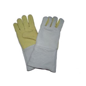 Trueliving_Aramid/ Heat Resistant Leather Gloves Stitched with Thread Size   ---    12, 14, 16, 18, 20, 22  Heat Resistance  --  300°C  -  400°C