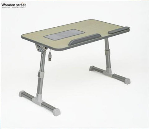 Jetson Foldable Laptop Table for Bed With USB Cooling Fan, Adjustable Bed Study Table for Writing and Reading
