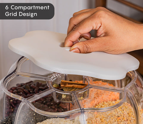 Callisto 6- Compartment All-In-One Rotating Grain Dispenser - Large