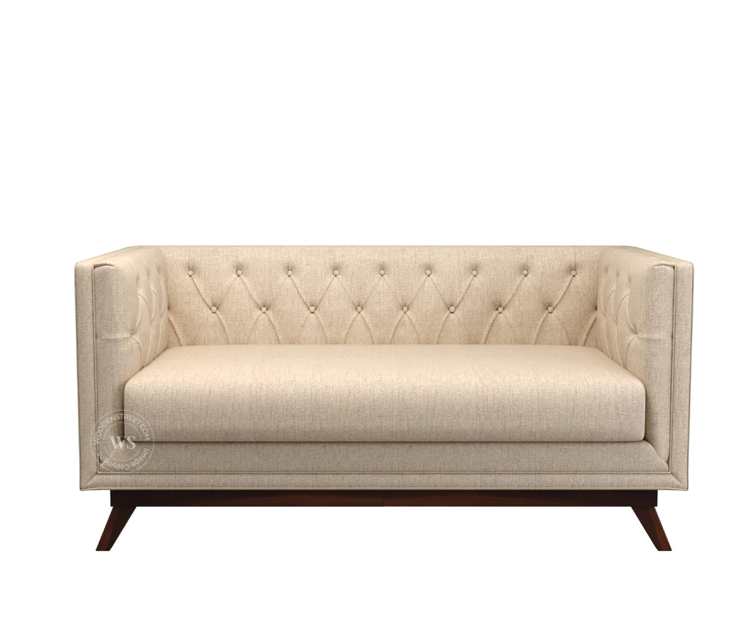 Berlin 2 Seater Sofa (Cotton, Jade Ivory)