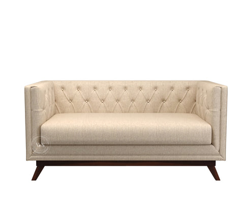 Berlin 2 Seater Sofa (Cotton, Jade Ivory)