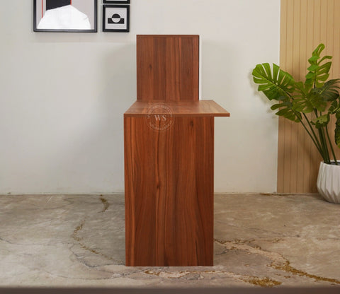 Alister Engineered Wood Study Table (Exotic Teak Frosty White)