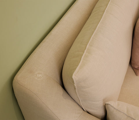 Yana 3 Seater Fabric Sofa (Beach Cream)