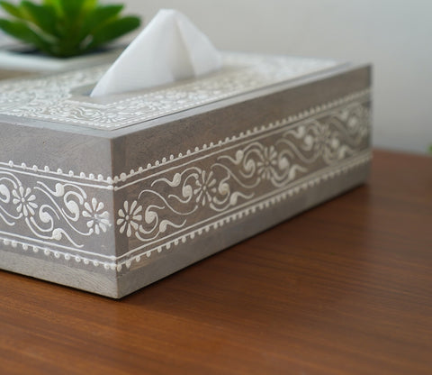 Ira Traditional Designer Hand Painted Wooden MultiStorage Tray