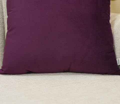 Cupid Velvet Cushion Cover - Pack of 1 (16 x 16 Inch, Mulberry Pink)
