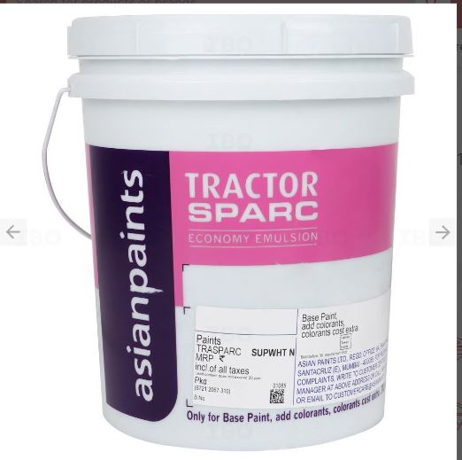 Trueliving_Asian Paints Tractors sparc 10 L White Interior Emulsion - Color