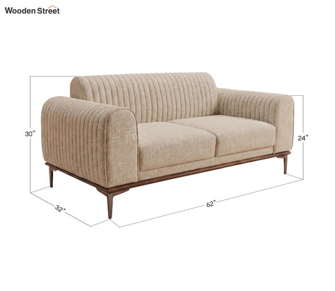 Lorenz 2 Seater Sofa (Cotton, Jade Ivory)