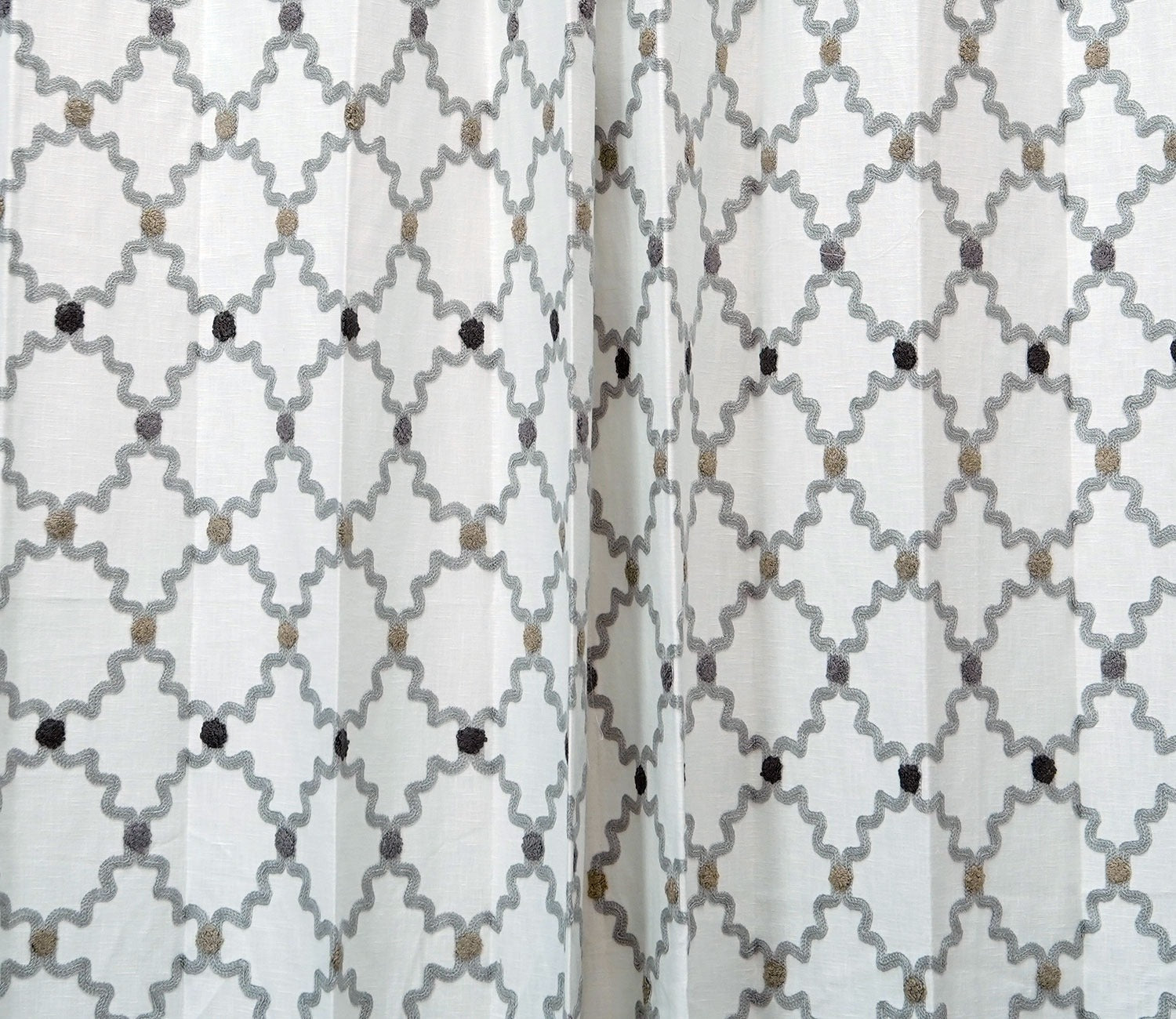 Mesh Door 1 Piece Sheer Curtain (Grey, 7 Feet)