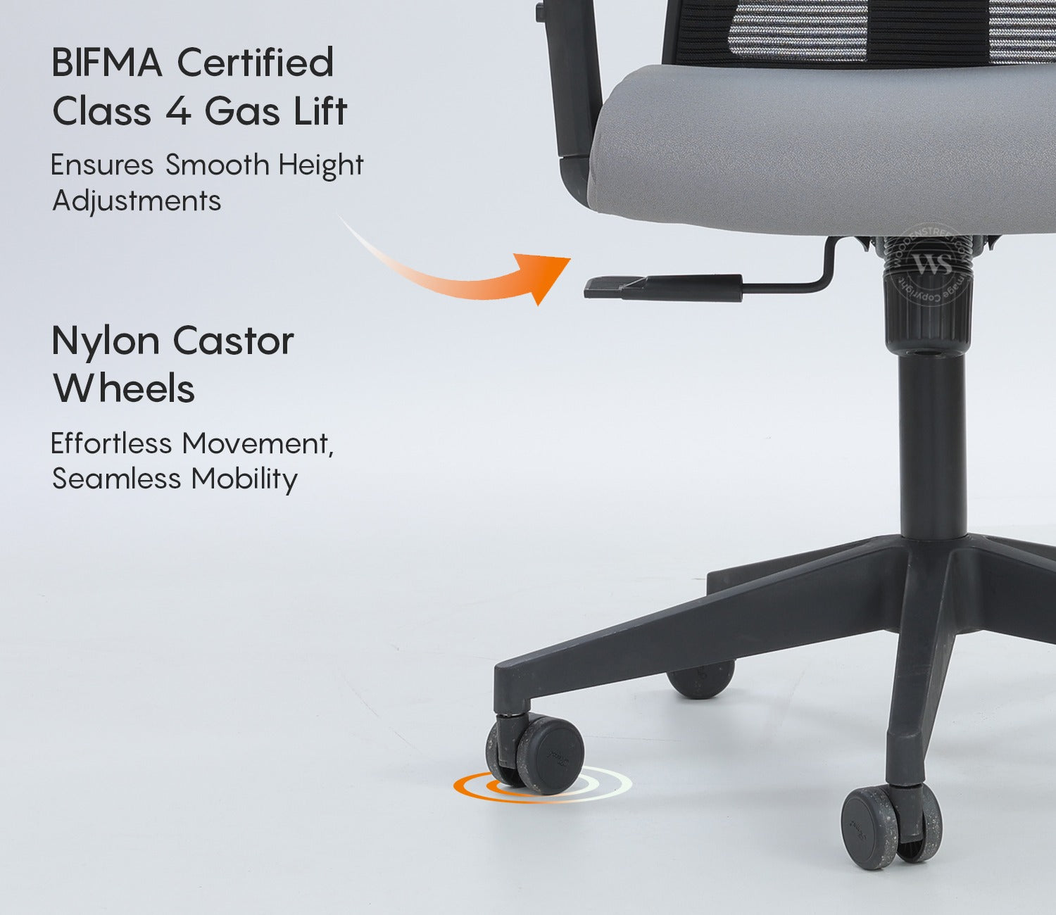 Caper High Back Mesh Office Chair (Grey)