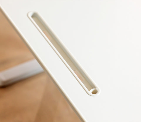 Nerdy Height Adjustable and Foldable Engineered Wood Breakfast, Study and Laptop Table (White)
