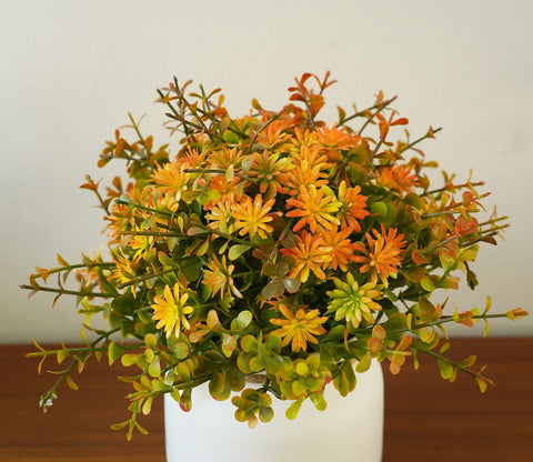 Magnificat Artificial Flowers With Pot (Orange)