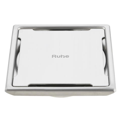 Trueliving_Diamond Square Silver 304-Grade Floor Drain (5 x 5 Inches)