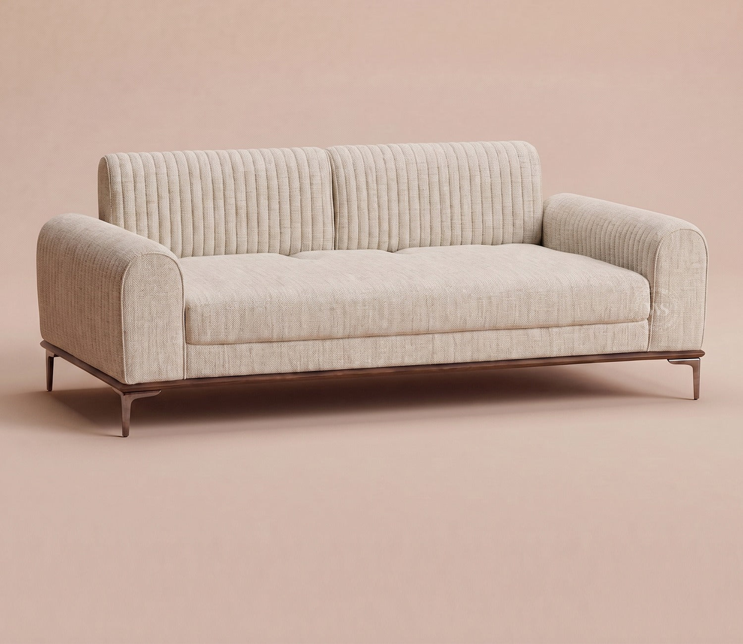 Lorenz 3 Seater Lounger Sofa With Tilt Adjust Headrest (Cotton, Jade Ivory)