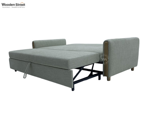 Kairo Fabric Pull-Out Sofa Cum Bed with Under Seat Storage (Grey)